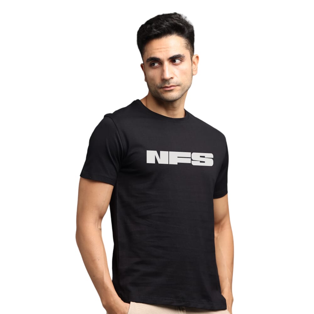 NFS1 Greys&Blues Pima Round neck T-Shirt-Black
